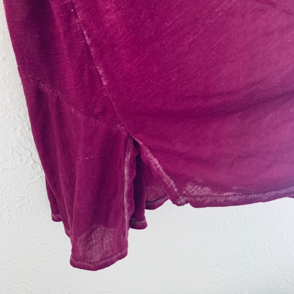 FREE PEOPLE dark maroon swingy tank top Small S - Picture 5 of 7